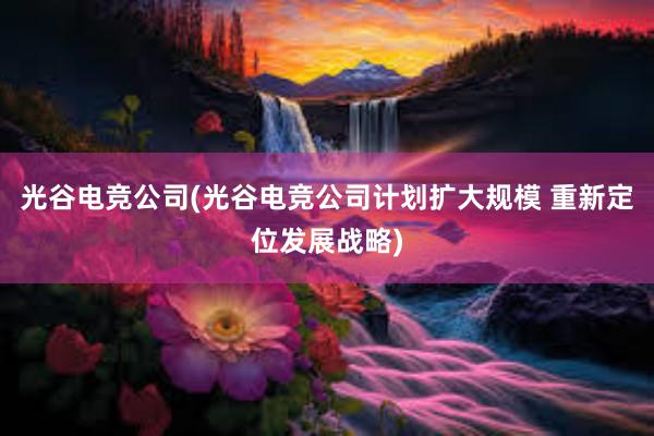 光谷电竞公司(光谷电竞公司计划扩大规模 重新定位发展战略)