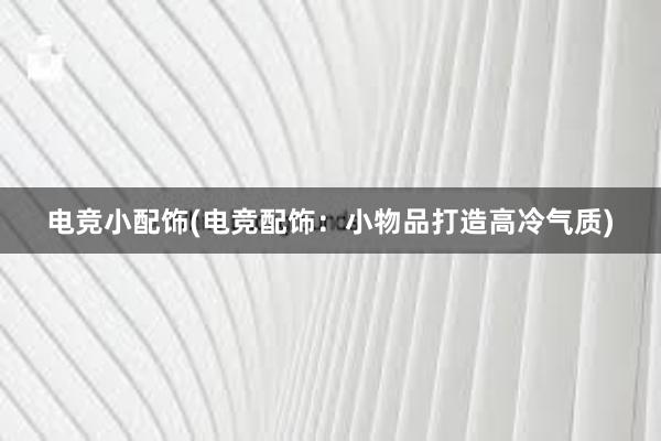 电竞小配饰(电竞配饰：小物品打造高冷气质)