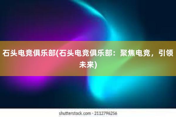 石头电竞俱乐部(石头电竞俱乐部：聚焦电竞，引领未来)