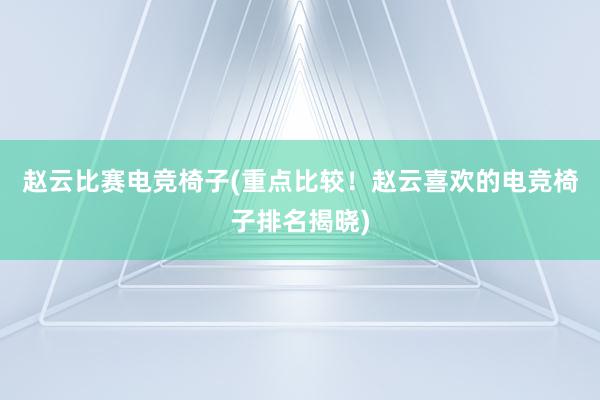 赵云比赛电竞椅子(重点比较！赵云喜欢的电竞椅子排名揭晓)